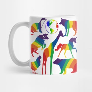 Rainbow Animals Sticker Pack & All Over Print Mug